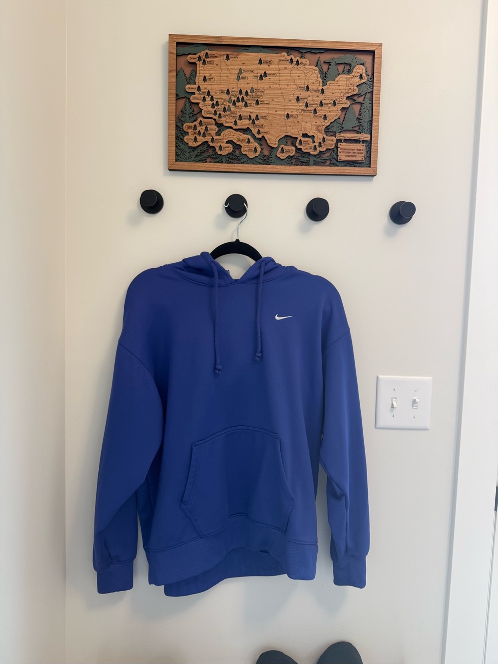 Nike Blue Therma-Fit Hoodie with Swoosh